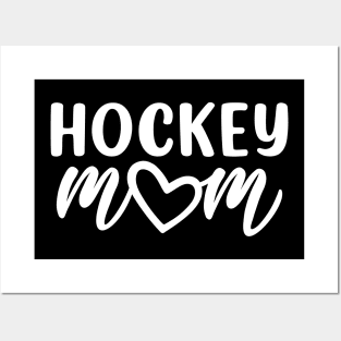 Hockey Mom Heart White Posters and Art